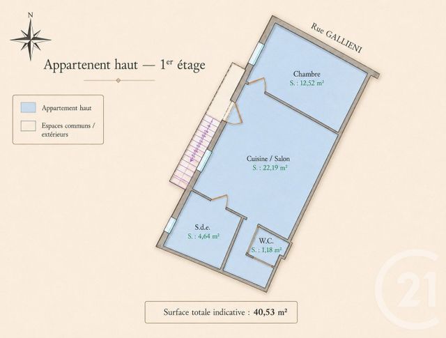 Appartement F2 à vendre - 2 pièces - 38.58 m2 - BEAULIEU SUR MER - 06 - PROVENCE-ALPES-COTE-D-AZUR - Century 21 Lafage Transactions