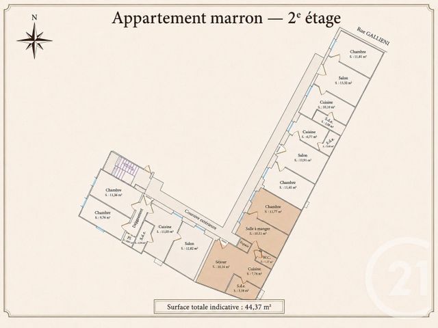Appartement F3 à vendre - 3 pièces - 44.37 m2 - BEAULIEU SUR MER - 06 - PROVENCE-ALPES-COTE-D-AZUR - Century 21 Lafage Transactions