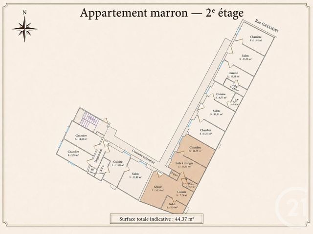 Appartement F3 à vendre - 3 pièces - 44.37 m2 - BEAULIEU SUR MER - 06 - PROVENCE-ALPES-COTE-D-AZUR - Century 21 Lafage Transactions
