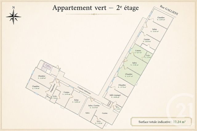 Appartement F2 à vendre - 2 pièces - 32.24 m2 - BEAULIEU SUR MER - 06 - PROVENCE-ALPES-COTE-D-AZUR - Century 21 Lafage Transactions